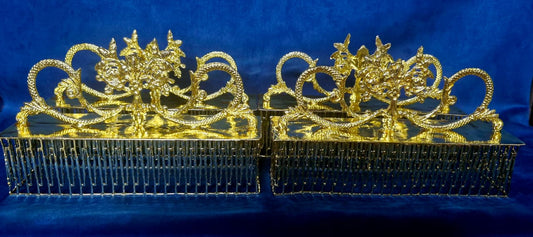 Cantoneras para cruz de madera en metal de bronce