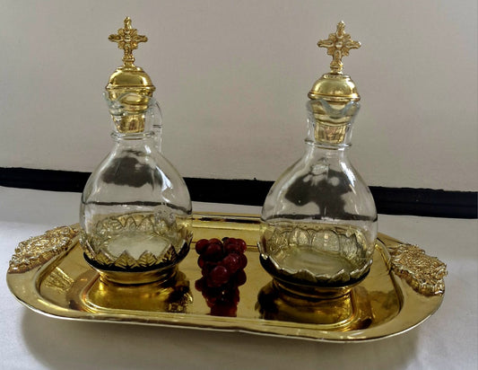 Vinajeras en metal de Latón