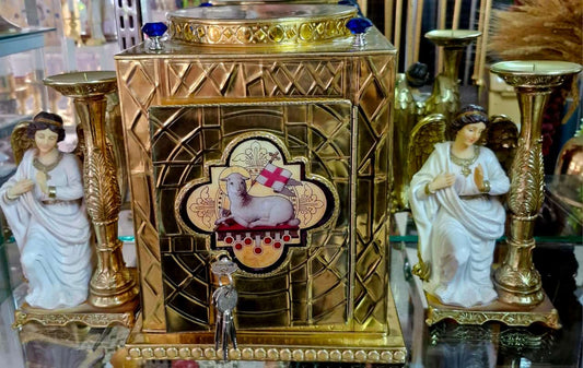 Sagrario en metal de bronce